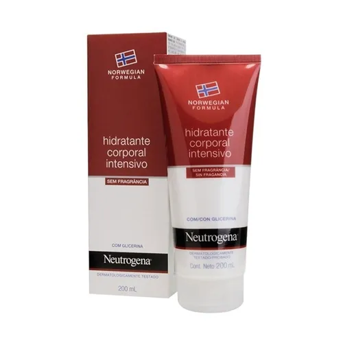 Hidratante Corporal Neutrogena Norwegian Intensivo sem fragrância, 200mL