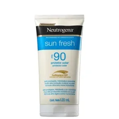 Protetor Solar Facial Neutrogena Sun Fresh loção, FPS 90, 120mL
