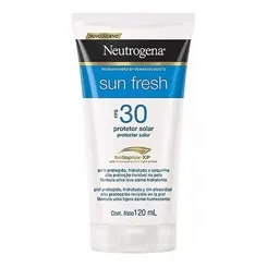 Protetor Solar Facial Neutrogena Sun Fresh loção, FPS 30, 120mL