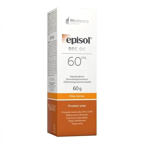 Protetor Solar Episol Sec Oc FPS 60, 60g