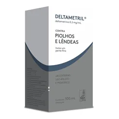 Deltametril 0,2mg/mL, caixa com 1 frasco com 100mL de shampoo