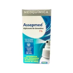 Assepmed 1mg/mL, frasco spray com 50mL de solução de uso dermatológico