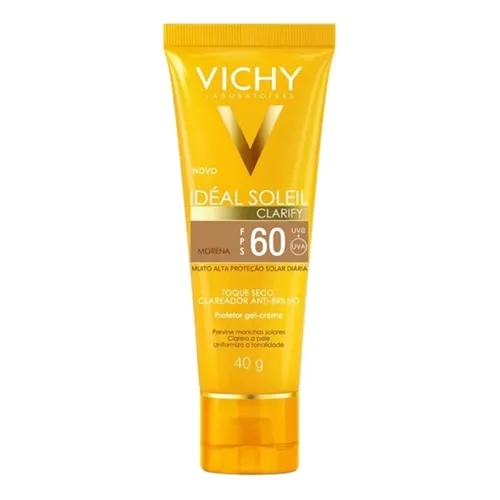 Protetor Solar Vichy Ideal Soleil Clarify claro, FPS 60, 40g