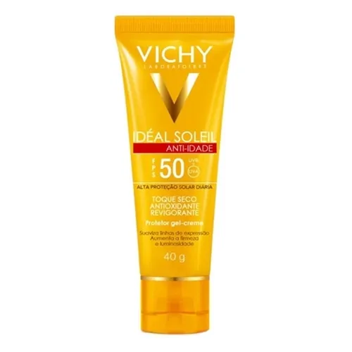 Protetor Solar Vichy Idéal Soleil Anti-idade FPS 50, 40g