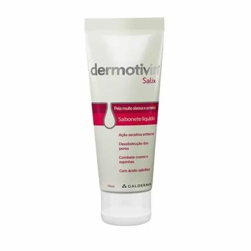 Sabonete Galderma Dermotivin Salix líquido, 70mL