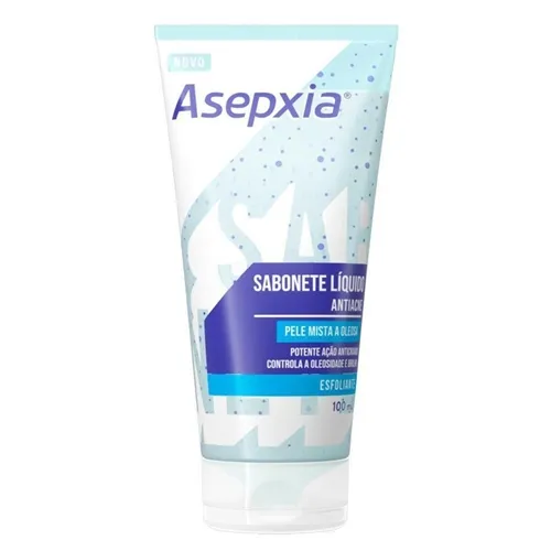 Sabonete Asepxia esfoliante, líquido, 100mL