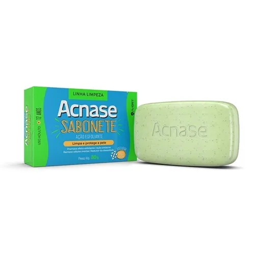Sabonete Acnase Limpeza esfoliante, barra, 80g