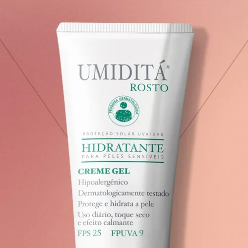 Creme Gel Hidratante Umiditá Rosto FPS 25, 50mL