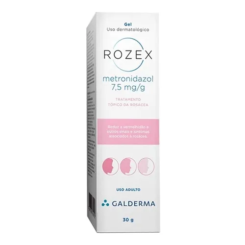 Rozex 0,75PCC, caixa com 1 bisnaga com 30g de gel de uso dermatológico