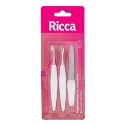 Empurradores e Lima Sarifa Ricca Kit 3 Unidades