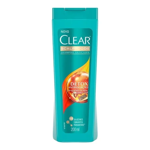 Shampoo Anticaspa Clear Detox Antipoluição 200mL