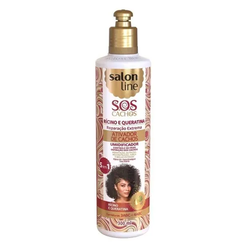 Ativador de Cachos Salon Line SOS Cachos Reparação Extrema Rícino e Queratina 300mL
