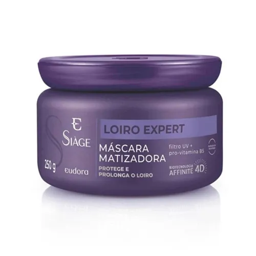 Máscara Capilar Matizadora Eudora Siàge Loiro Expert 250g