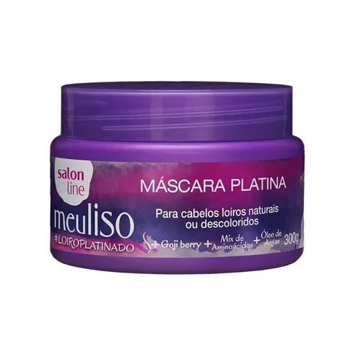Máscara de Tratamento Salon Line Platina Meu Liso #LoiroPlatinado 300g