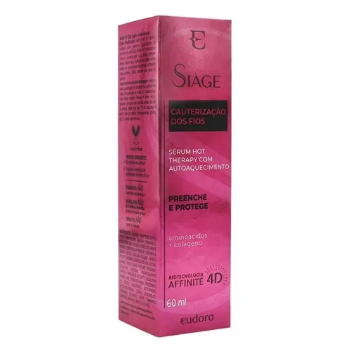 Sérum Capilar Eudora Siàge Hot Therapy Cauterização dos Fios 60ml