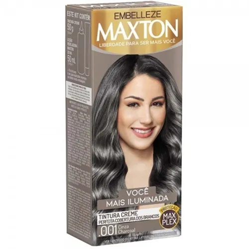 Tintura Maxton nº 001 cinza charcoal