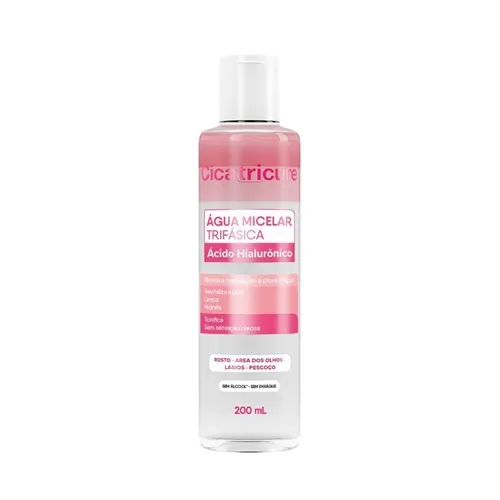 Cicatricure Água Micelar TRIFÁSICA limpa, hidrata e tonifica a pele, com ÁCIDO HIALURÔNICO, 200ml