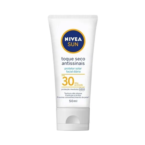 Protetor Solar Nivea Sun Toque Seco Antissinais FPS 30, 50mL