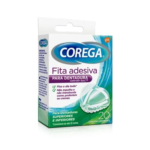 Fita Adesiva para Dentadura Corega 20 unidades