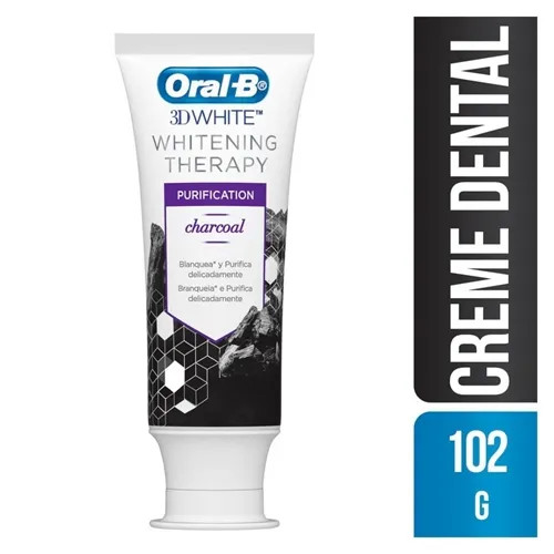 Creme Dental Oral-B 3D White Whitening Therapy Purification Charcoal 75mL