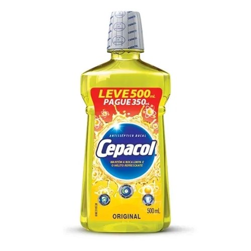 Solução Bucal Cepacol tradicional, leve 500mL pague 350mL