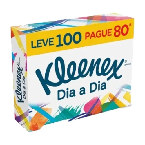 Lenços de Papel Kleenex Classic caixa, folha dupla, leve 100 pague 90