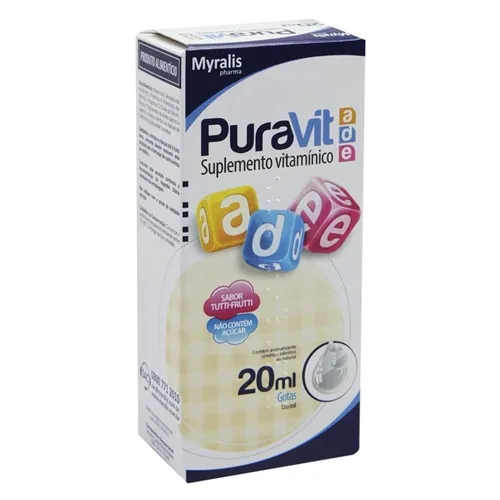 Puravit ADE Gotas, Tutti-Fruitt, 20mL