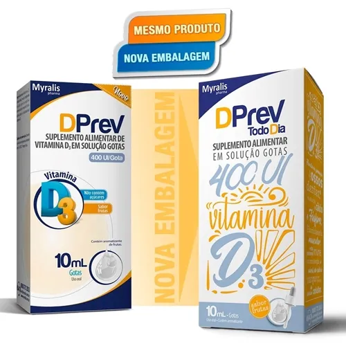 Dprev Todo Dia Gotas 400UI/10mL, frasco gotejador com 10mL solução de uso oral