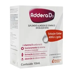 ADDERA GOTAS D3 10.0K 10ML x 1 /ML - MANTECORP FARMASA