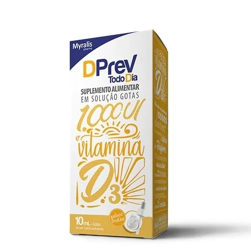 Dprev Todo Dia Gotas 1000UI/10mL, frasco gotejador com 10mL solução de uso oral
