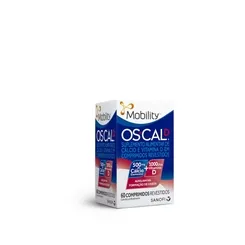 Cálcio 500mg + Vitamina D 1000UI Mobility Os-Cal D 60 comprimidos